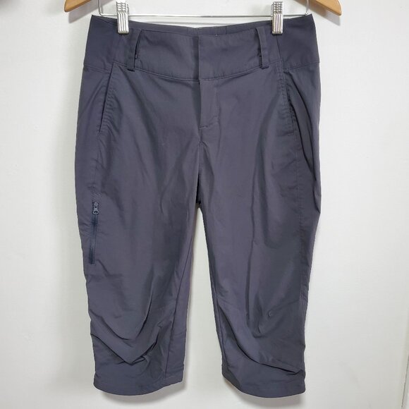 HELLY HANSEN Crewline Capris Pants Hiking Quick Dry Gorpcore Grey Women 28 x 16" - Picture 1 of 13